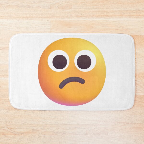 Item preview, Puzzled face emoji - large designed and sold by abroadDesigns.