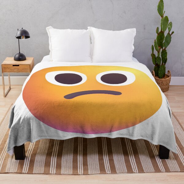 Item preview, Puzzled face emoji - large designed and sold by abroadDesigns.