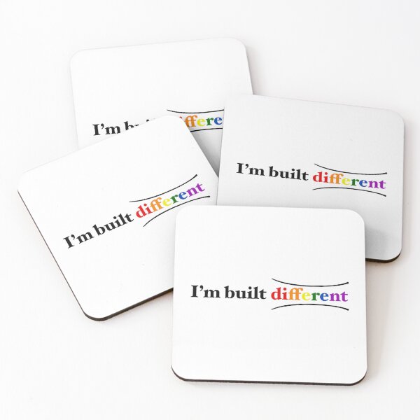 Item preview, I’m built different |  rainbow colour and black typography, design designed and sold by Giovanni-c.