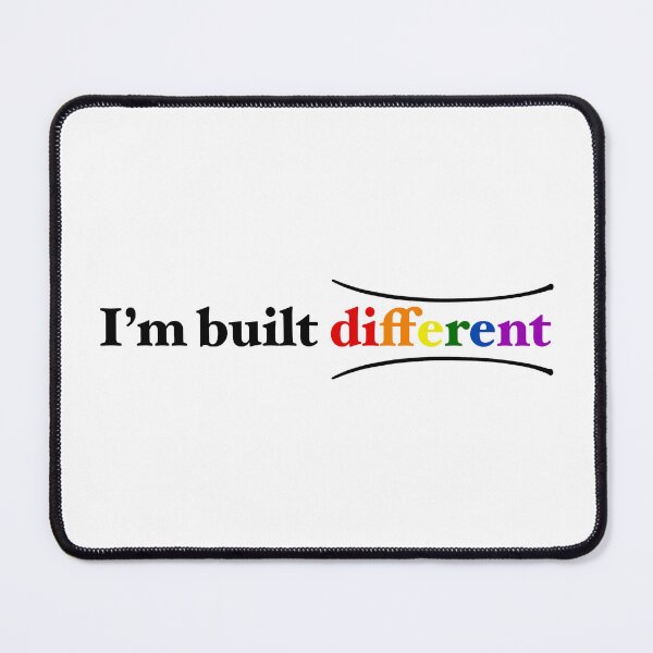 Item preview, I’m built different | rainbow colour and black typography, design designed and sold by Giovanni-c.