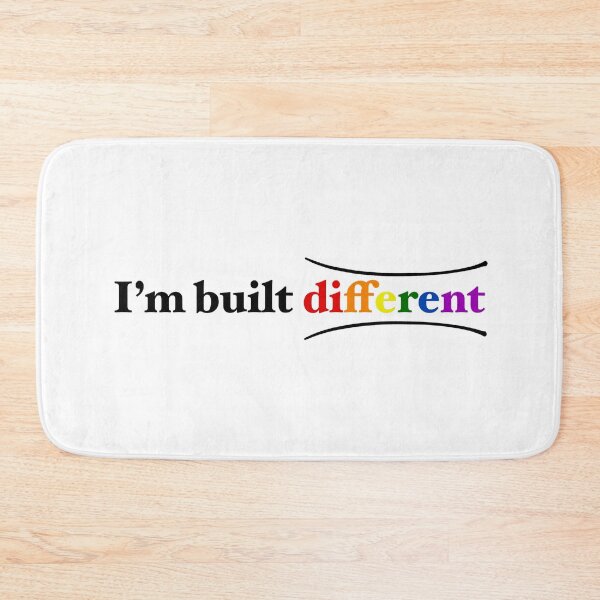 Item preview, I’m built different |  rainbow colour and black typography, design designed and sold by Giovanni-c.