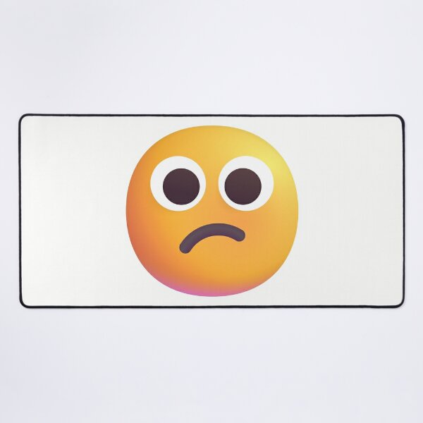 Worried Face with Drops of Sweat Emoji - tweaked Poster by abroadDesigns