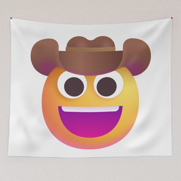 Item preview, Face with Cowboy Hat Emoji - Large designed and sold by abroadDesigns.