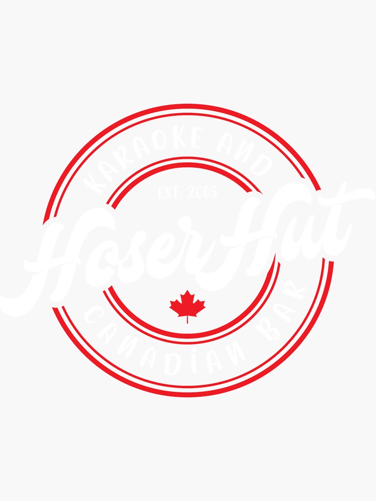 "Hoser Hut Logo in white " Sticker for Sale by MyiutPayek Redbubble