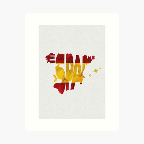 Artikel-Vorschau von Spanien Typografische Karte Flagge, designt und verkauft von A Deniz Akerman.