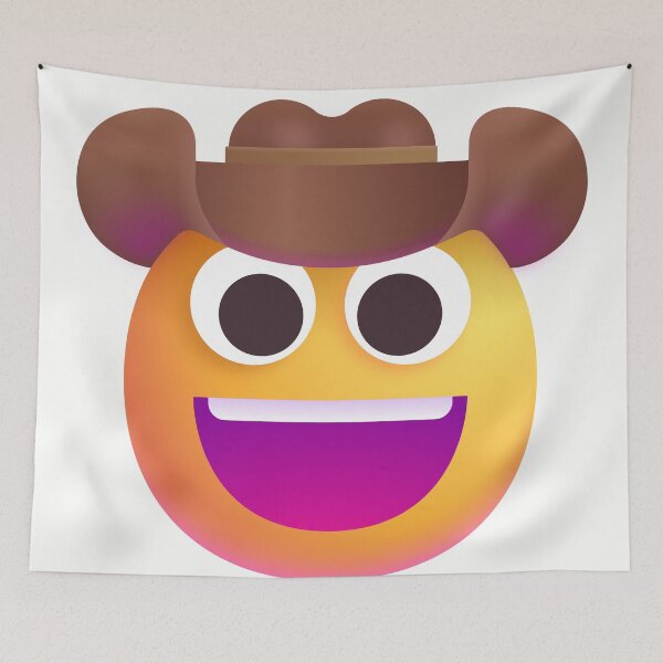 Item preview, Face with Cowboy Hat Emoji - tweaked designed and sold by abroadDesigns.