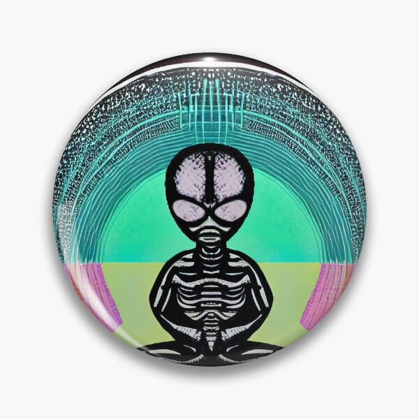 Item preview, Psychic Alien Skeleton Meditating Universal designed and sold by SubtleSplit.