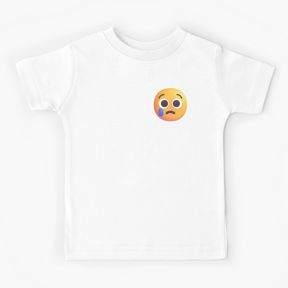 Worried Face with Drops of Sweat Emoji - tweaked Poster by abroadDesigns