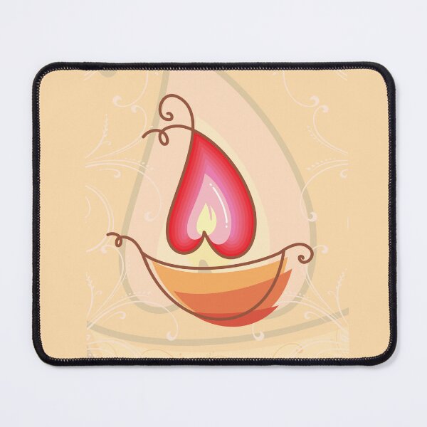 Item preview, Decorative Oil Lamp Diwali Festival of Light Greeting For Everyone designed and sold by Wiggly Lines.