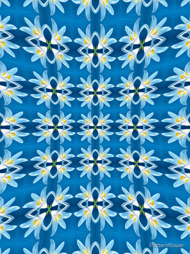 Thumbnail 4 of 4, iPhone Case, Blue Lily Pattern designed and sold by Patternflower.