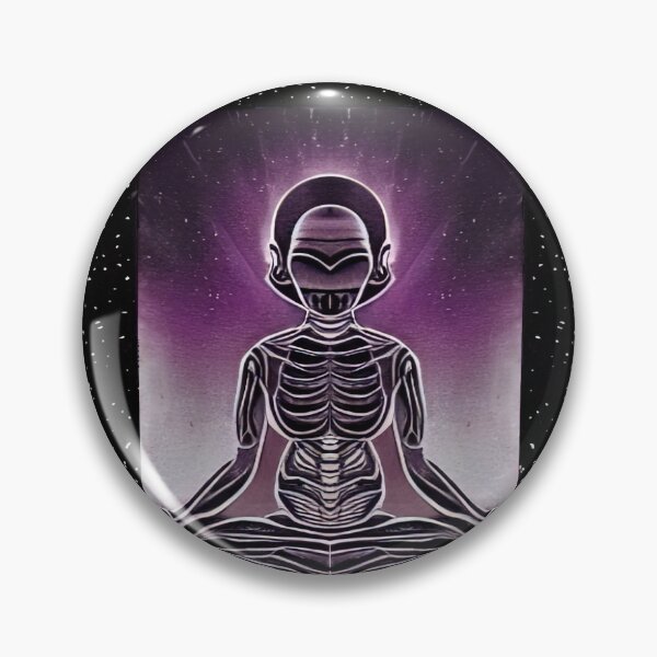 Item preview, Psychic Skeletal Female Alien Robot Meditating Universal Eighties designed and sold by SubtleSplit.