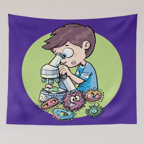 Item preview, boy looks through the microscope designed and sold by duxpavlic.