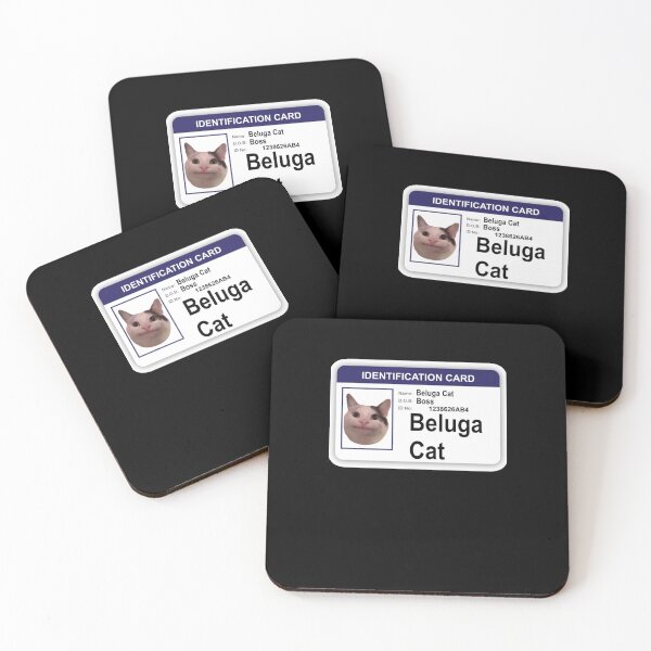 Item preview, Beluga Cat Identification Card Classic  designed and sold by RonnieLeeGra.