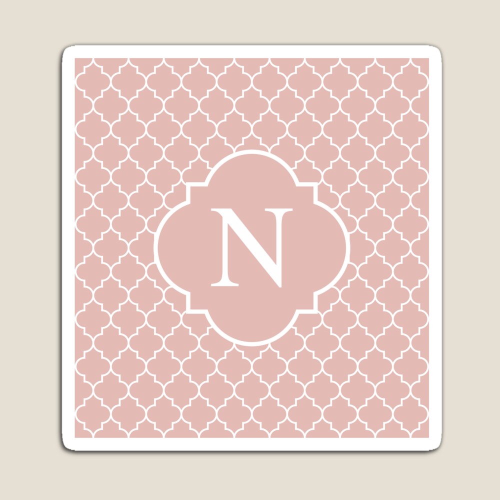 Letter A Rose Gold Pink Initial Monogram Wallpaper by Nature Magick