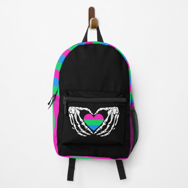 Item preview, Polysexual Pride Skeleton Halloween Poly Goth Heart designed and sold by prideXrainbow.