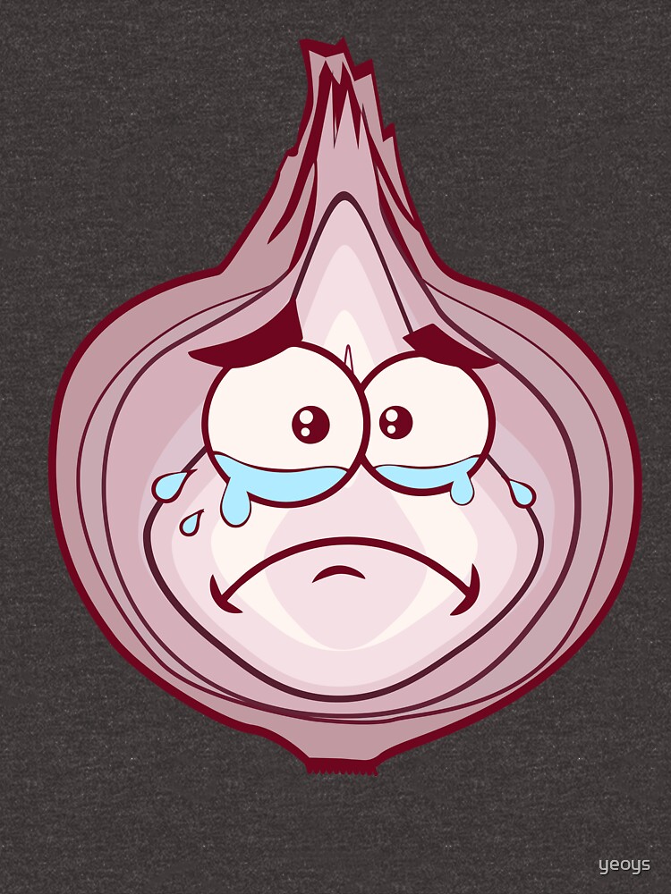 "Onion Face> Crying Onion Head> Comic Onion" Tshirt by yeoys Redbubble