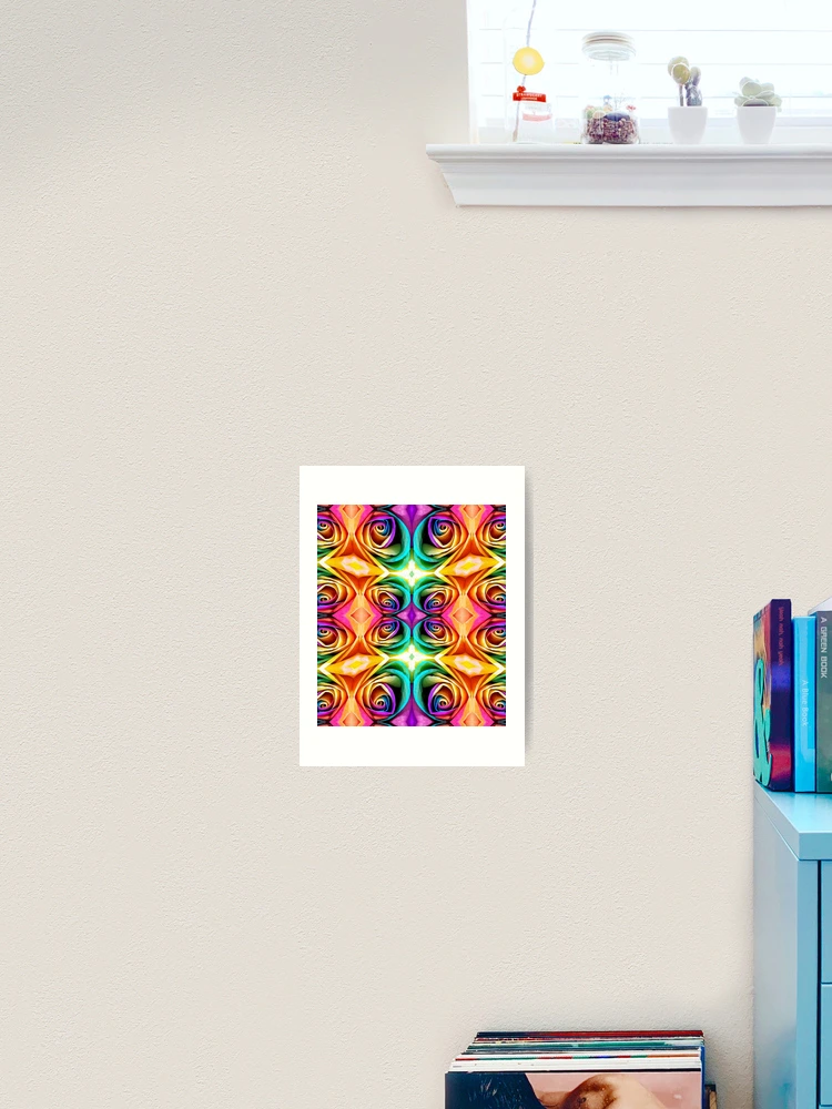 Thumbnail 2 of 3, Art Print, Colorful Roses Pattern designed and sold by Patternflower.