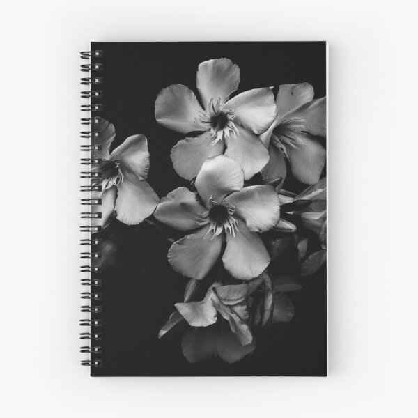 Artikelvorschau, Oleanderblüten in Schwarz und Weiß entworfen und verkauft von VanGalt.