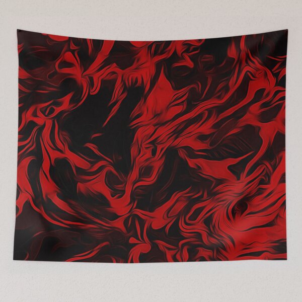Aperçu de l'œuvre Tourbillons de velours rouge riche - Contemporain moderne créée et vendue par WisdomInspired.