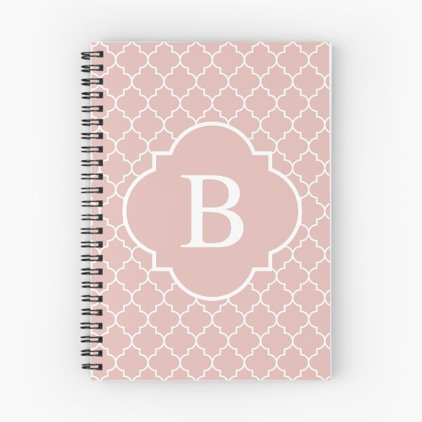 Item preview, Rose Gold Quatrefoil White Monogram B designed and sold by rewstudio.