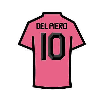 Del Piero #10 JUV Pink Farewell Football Jersey Sticker