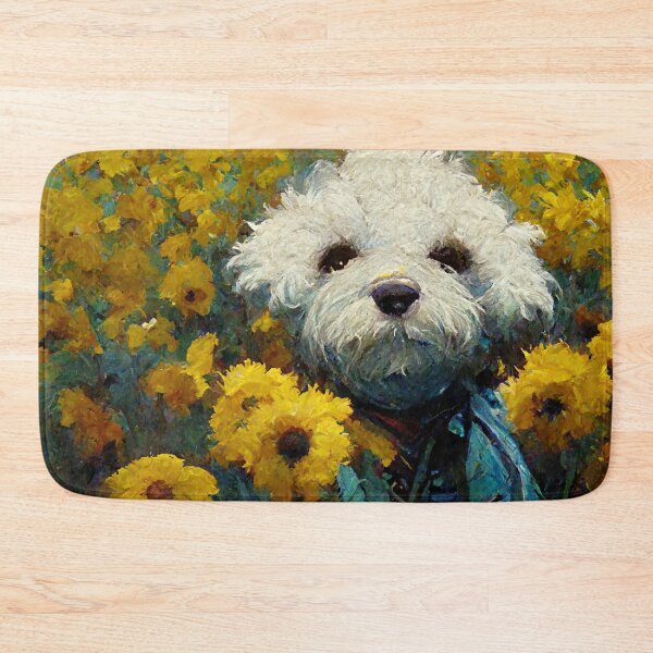 Item preview, Bichon Sitting in Sunflowers designed and sold by AIArtWorkshop.