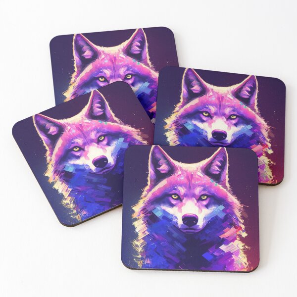 Item preview, concept glitch effect wolf Acrylic portrait designed and sold by seneremin.
