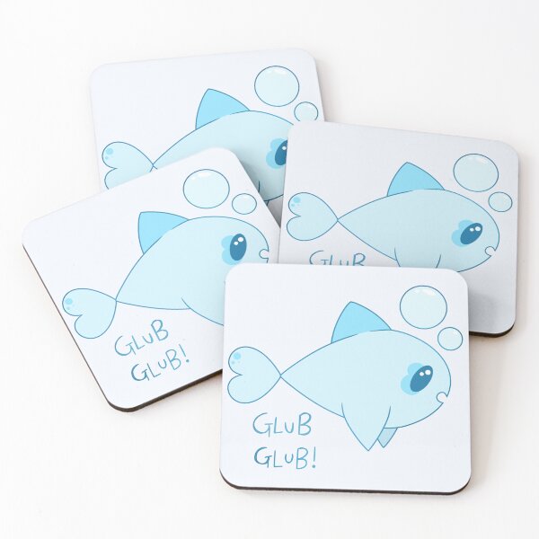 Item preview, Blue Fish ‘Glub Glub’ Design designed and sold by Jelly-ingAround.