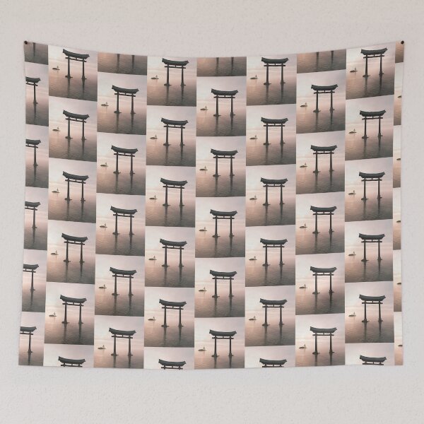 Item preview, Japanese Floating Torii Gate at a Shinto Shrine, Evening designed and sold by algoldesigns.