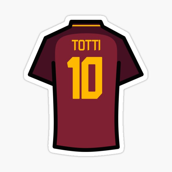 Item preview, Totti #10 ROM Red Yellow Farewell Football Jersey designed and sold by Millustgfx.