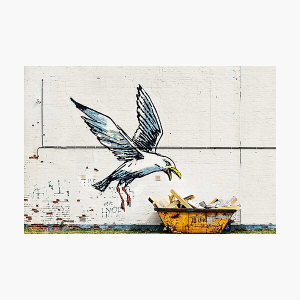 Item preview, Seagull Stealing Fries - Banksy designed and sold by WE-ARE-BANKSY.