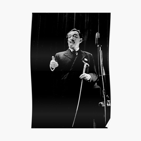 Salvador Dali at Columbia University 1964 Poster