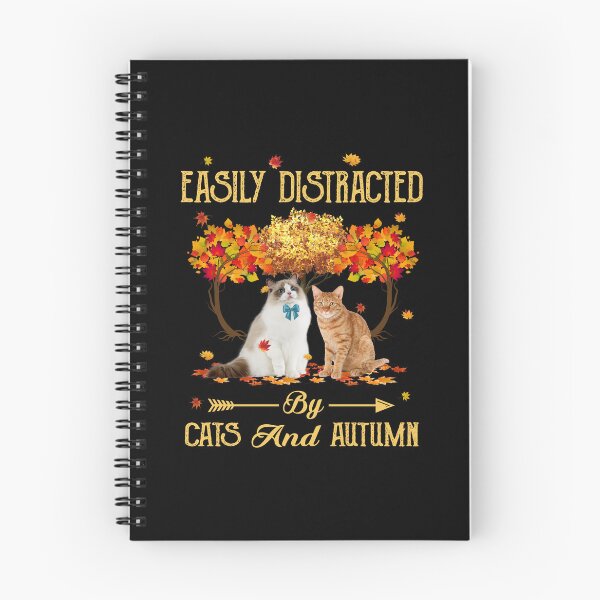 Item preview, Easily Distracted By Cats And Autumn cute funny vintage popular designed and sold by beckadamr.