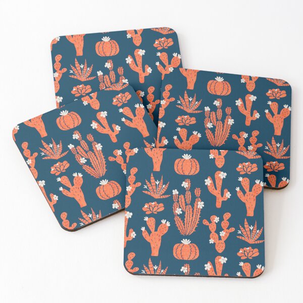 Item preview, Cacti Garden in the night | Orange and Navy designed and sold by CarolFreire.