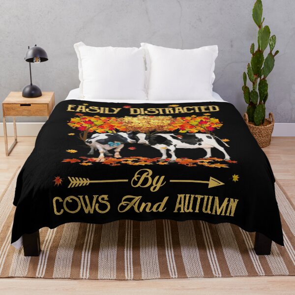 Item preview, Easily Distracted By Cows And Autumn cute funny vintage popular designed and sold by beckadamr.