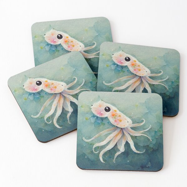 Item preview, Colorful baby squid  designed and sold by recollectionsv.