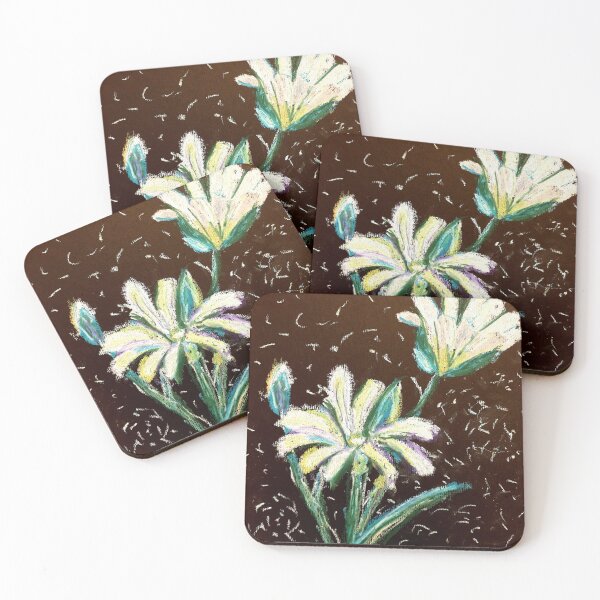 Item preview, Simple colour flower design on black background designed and sold by WorldOfWendyArt.