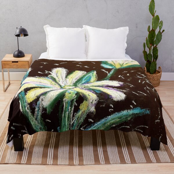 Item preview, Simple colour flower design on black background designed and sold by WorldOfWendyArt.