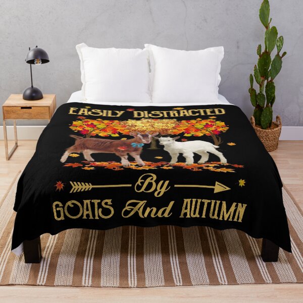 Item preview, Easily Distracted By Goats And Autumn cute funny vintage popular designed and sold by beckadamr.
