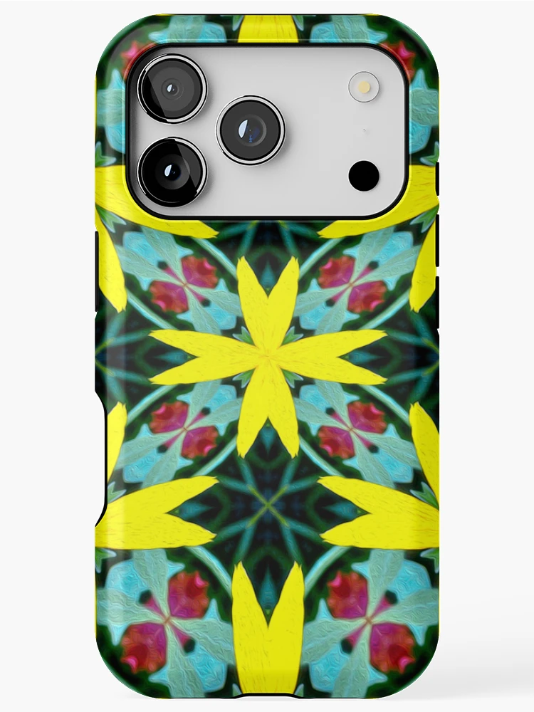 Thumbnail 1 of 4, iPhone Case, Yellow Rudbeckia Pattern designed and sold by Patternflower.