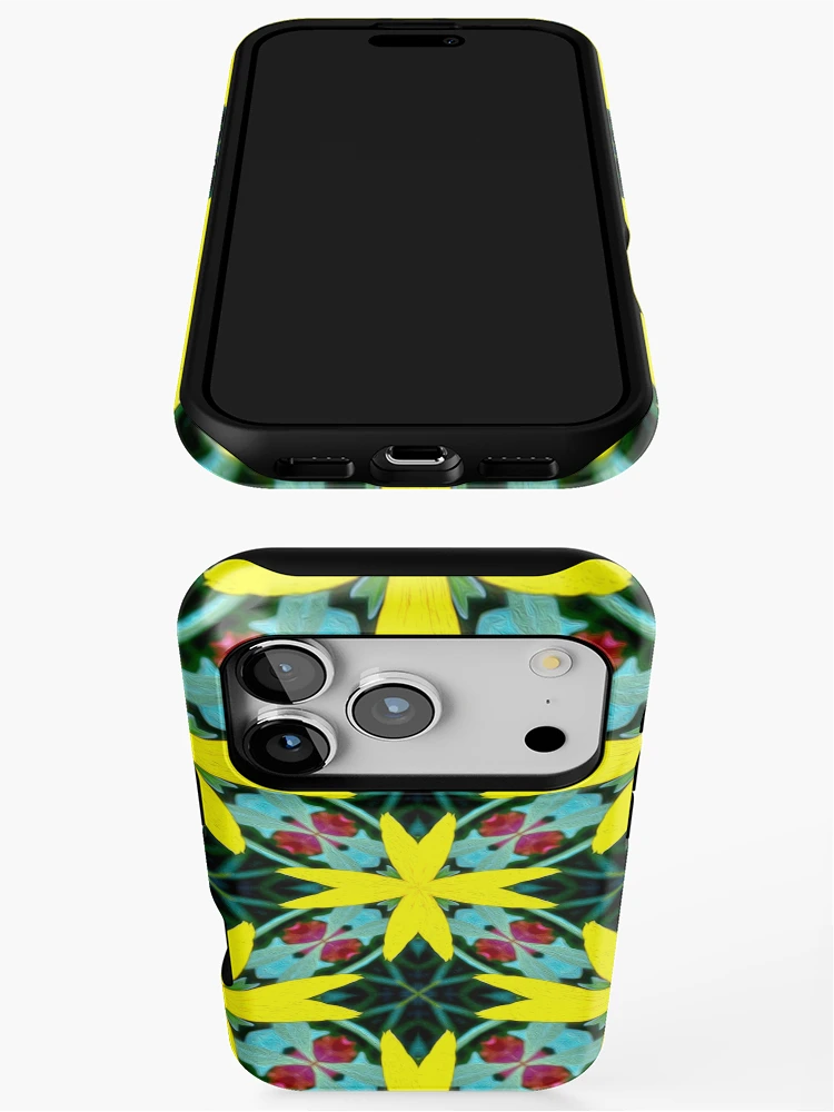 Thumbnail 3 of 4, iPhone Case, Yellow Rudbeckia Pattern designed and sold by Patternflower.
