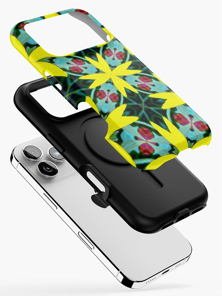Thumbnail 2 of 4, iPhone Case, Yellow Rudbeckia Pattern designed and sold by Patternflower.