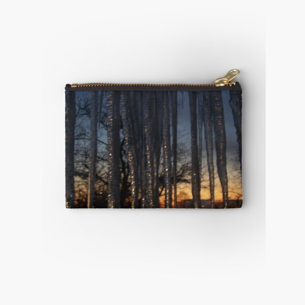 Item preview, Sparkling Icicles Hanging in the Sunset Blue Gold From my Window designed and sold by DianeBP.