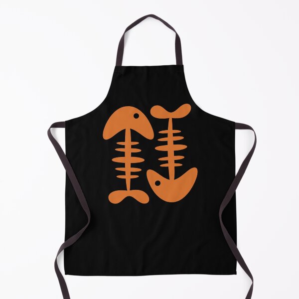 Item preview, Cute Fish Bone Pair Minimalist Orange and Black designed and sold by kierkegaard.