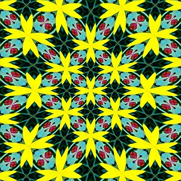 Artwork thumbnail, Yellow Rudbeckia Pattern by Patternflower