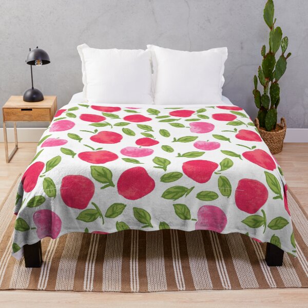 Item preview, Seamless pattern with hand drawn watercolor apples on white background designed and sold by MyArt23.