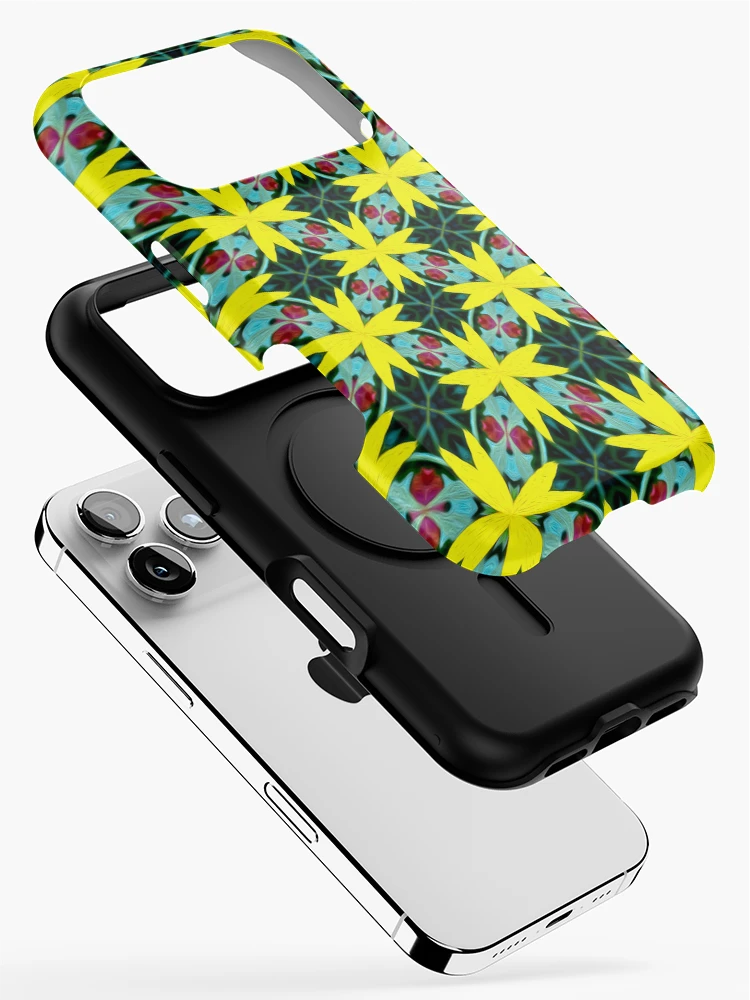 Thumbnail 2 of 4, iPhone Case, Yellow Rudbeckia Pattern designed and sold by Patternflower.