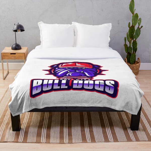 Item preview, Bull Dogs Red on Blue Pseudo Sports Team designed and sold by Rorulent.