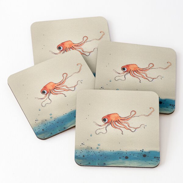 Item preview, Squid pen and watercolor designed and sold by recollectionsv.