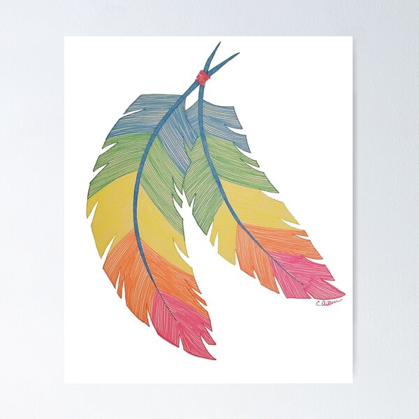 Item preview, Rainbow Feathers designed and sold by cariaikenart.
